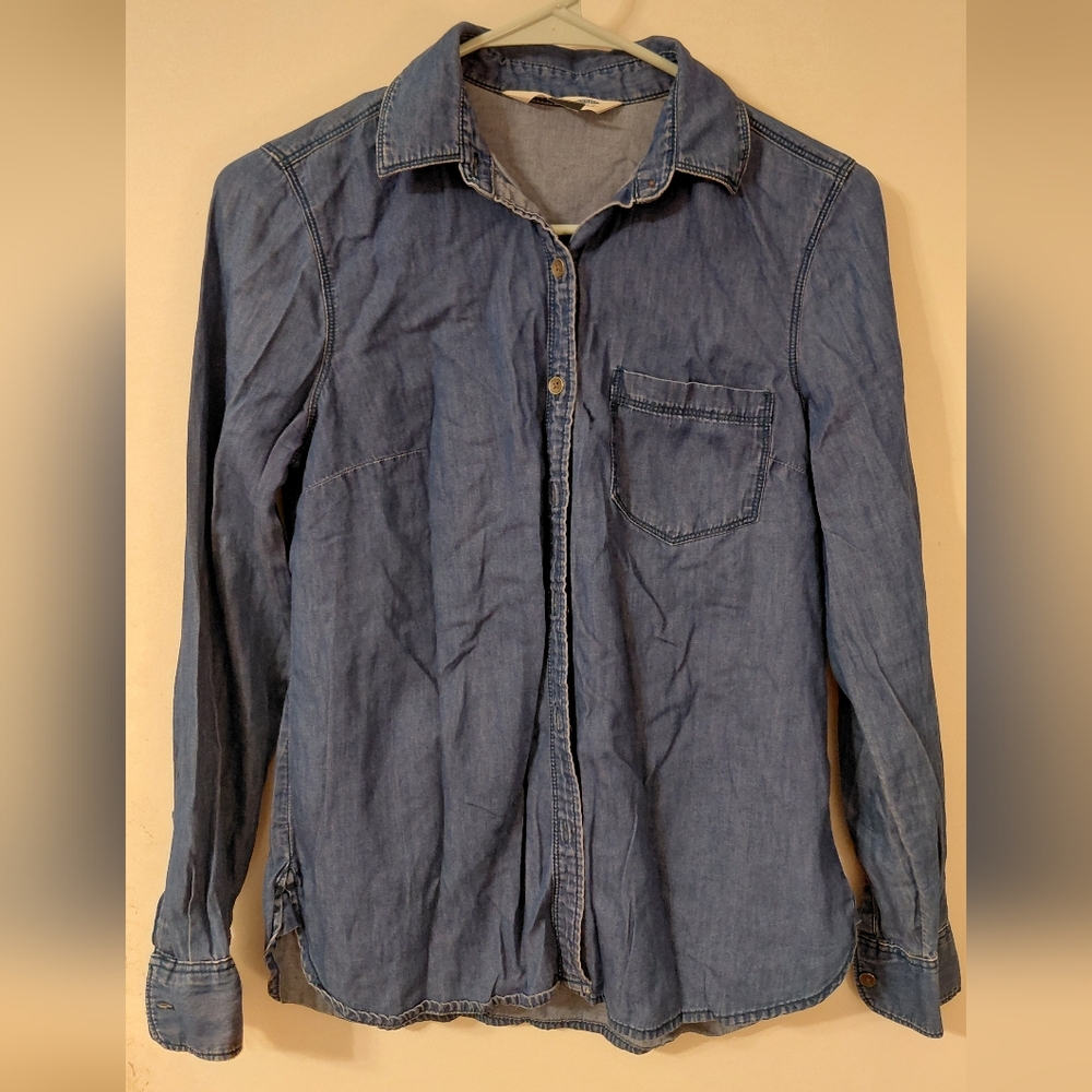 Old Navy Men's Casual Blue Button-Down Shirt